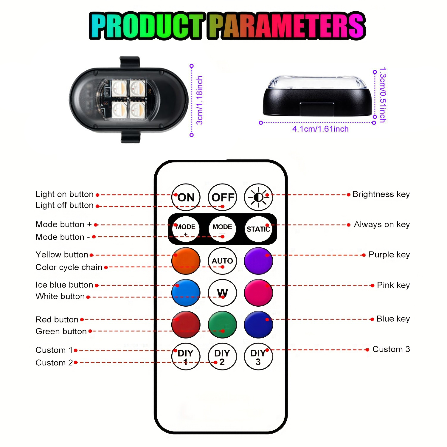 Upgraded 4LEDs Wireless LED St - Drone Beacon Light incelemesi ve fiyatı