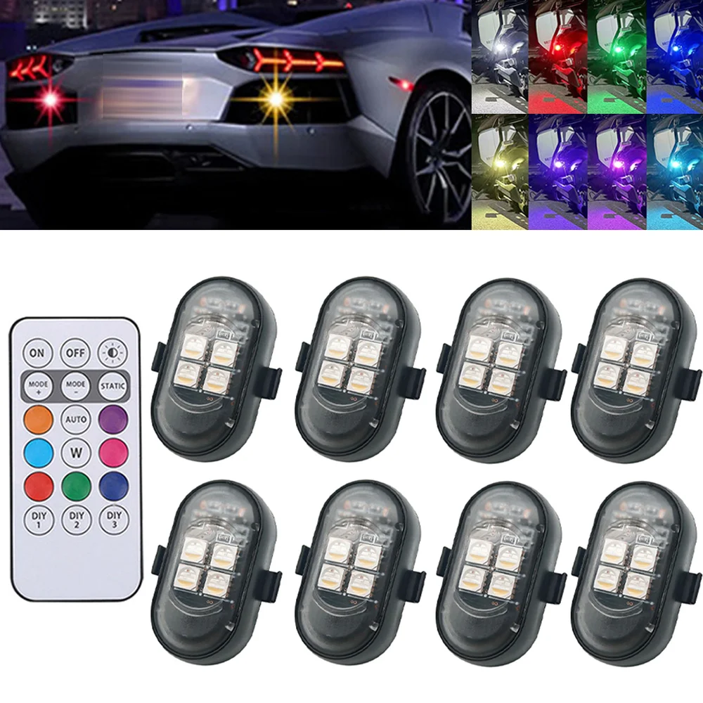 1-8PCS USB Rechargeable Waterp - Drone Strobe Light incelemesi ve fiyatı