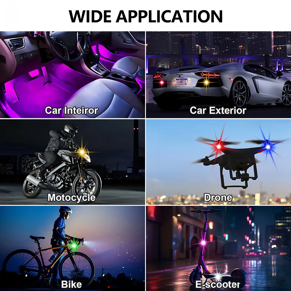 1-8PCS USB Rechargeable Waterp - Drone Strobe Light incelemesi ve fiyatı