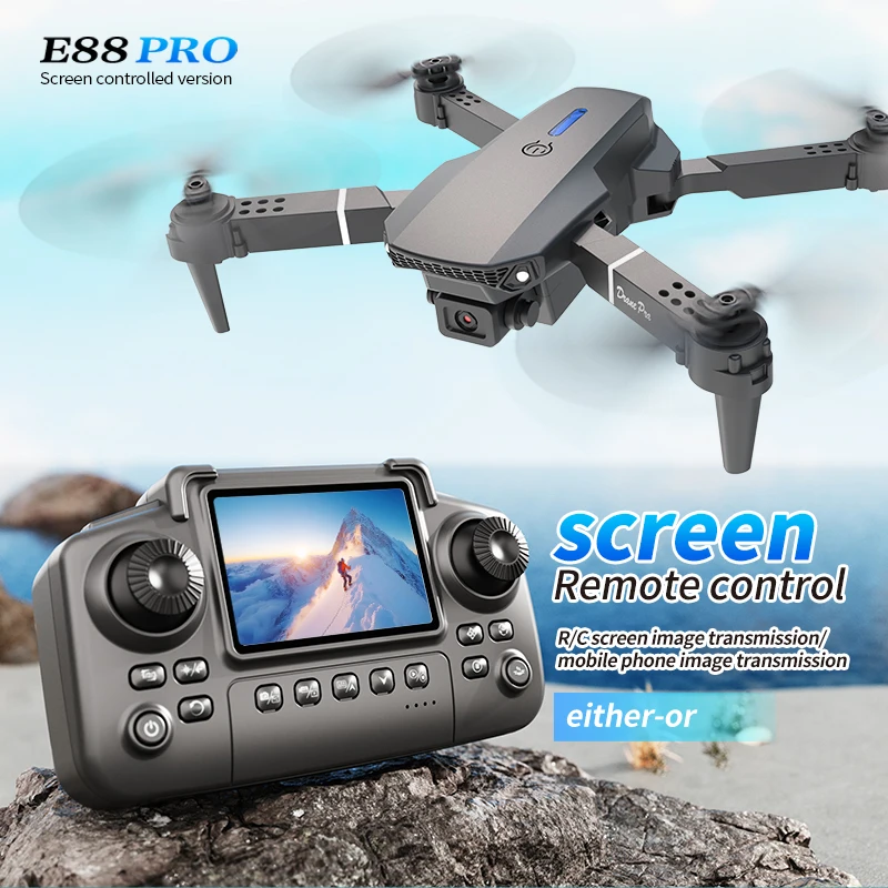 Professional E88 PRO Drone wit - Drone Controller Screen incelemesi ve fiyatı