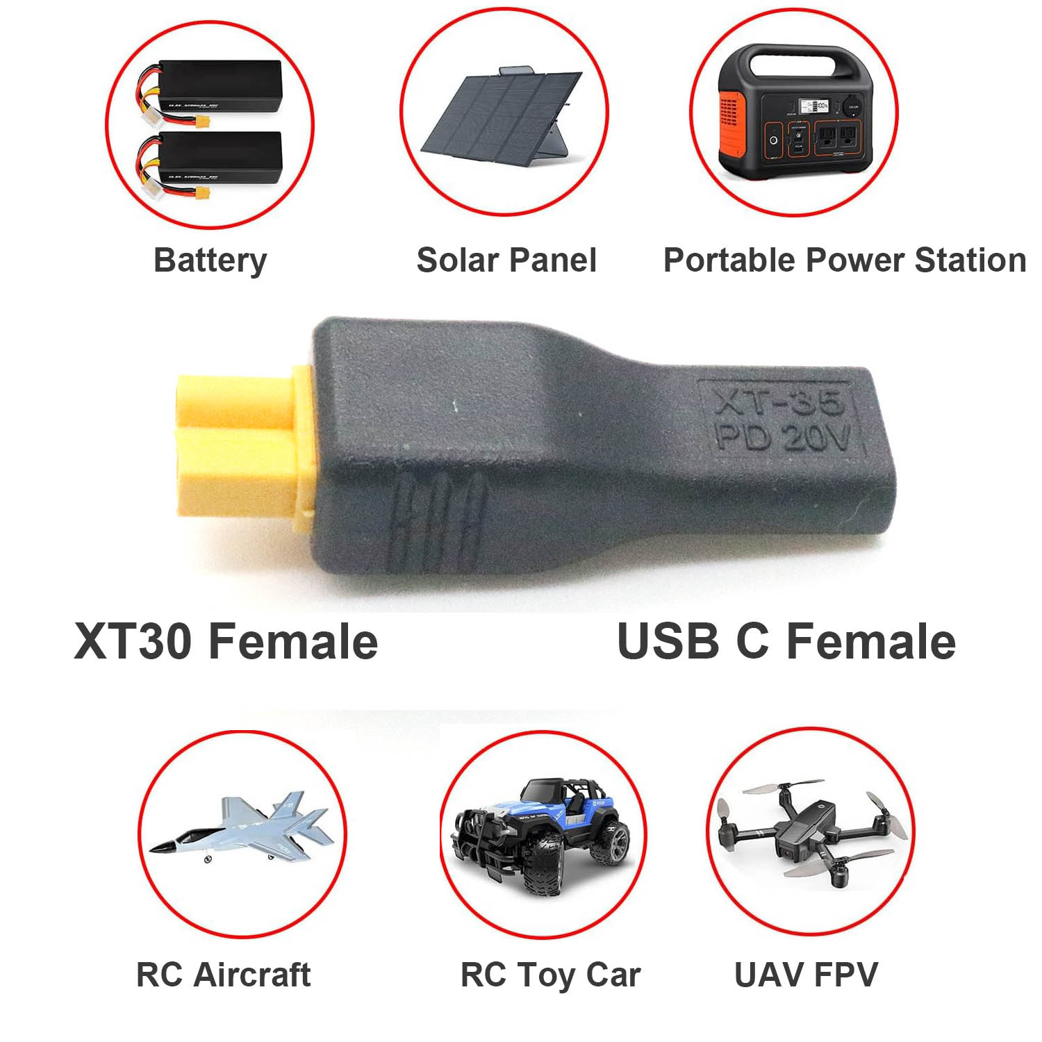 1pc USB Type C Female Input to - Drone Battery Adapter incelemesi ve fiyatı