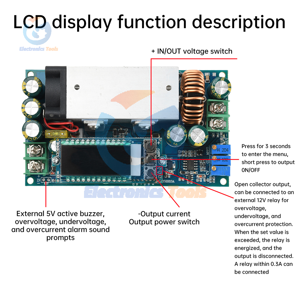 10-75V 20A Adjustable Buck Mod - Drone Solar Charger incelemesi ve fiyatı