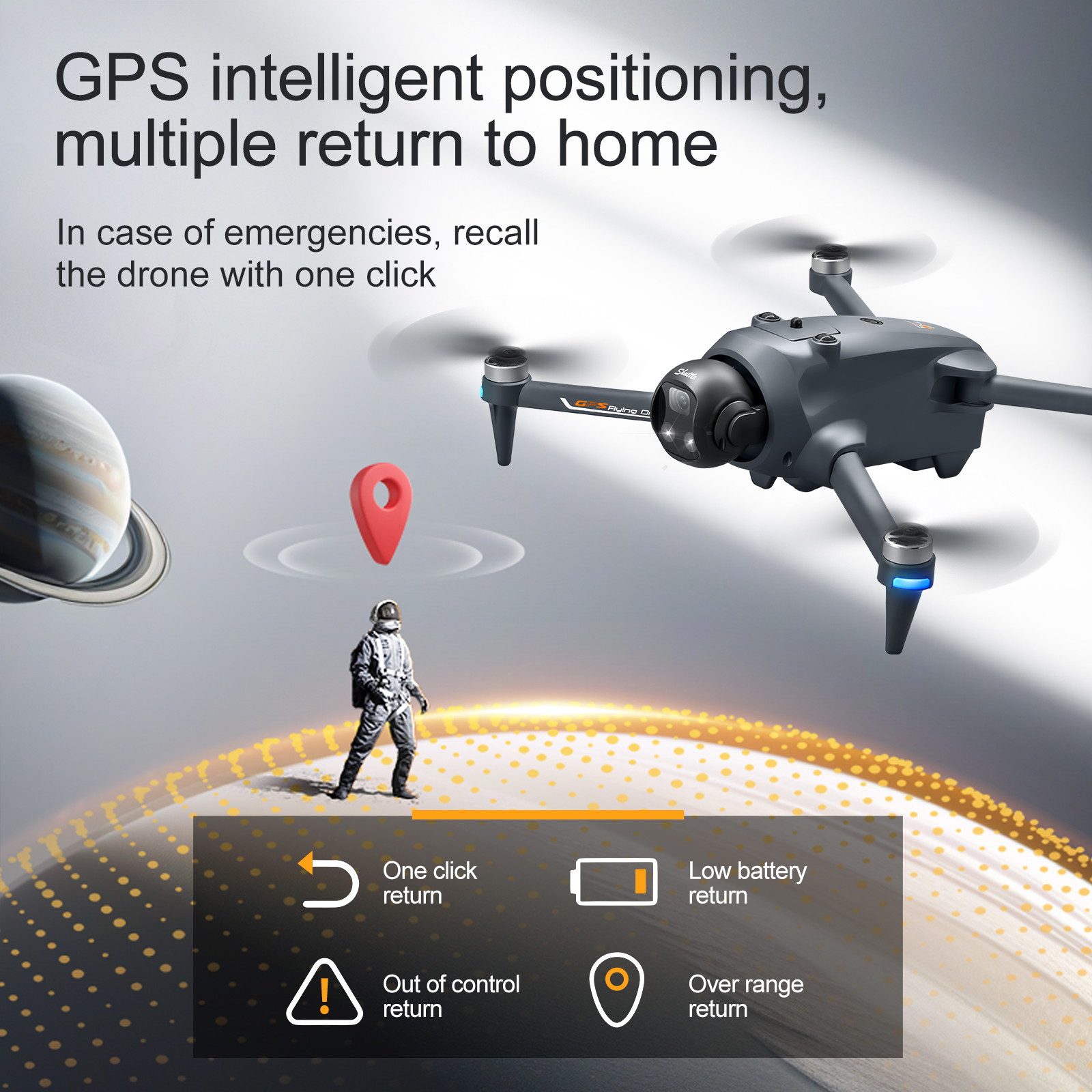 YL059 FPV GPS Quadcopter Drone - Drone Beacon Light incelemesi ve fiyatı